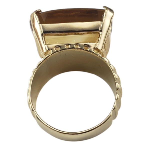 14 Karat Yellow Gold Citrine Ring Size 9  #20722 - Picture 5 of 8